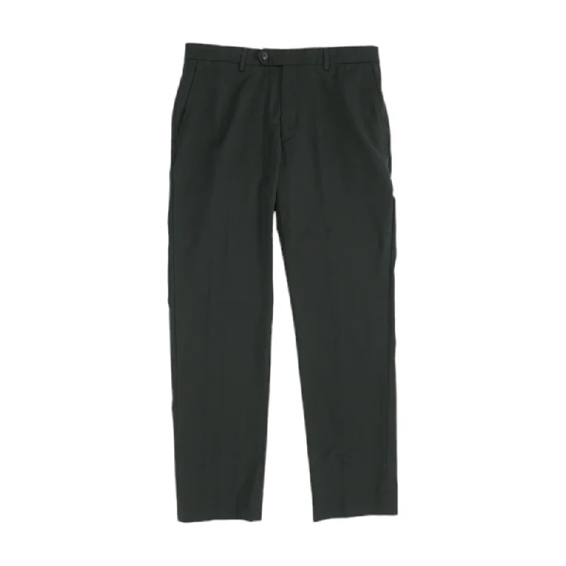 Men's Button-Fly Pants for a Traditional TouchBlack Solid Dress Pants