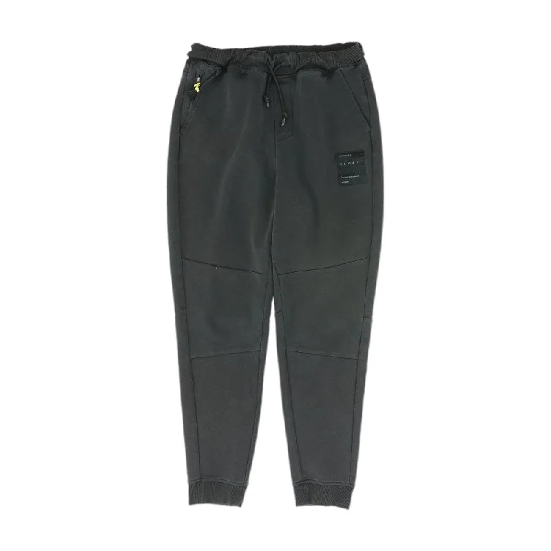 Layered Men's OverallsBlack Solid Sweatpants