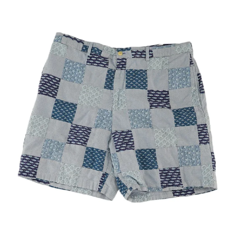 Men's Pants with Appliqué DetailsBlue Misc Chino Shorts