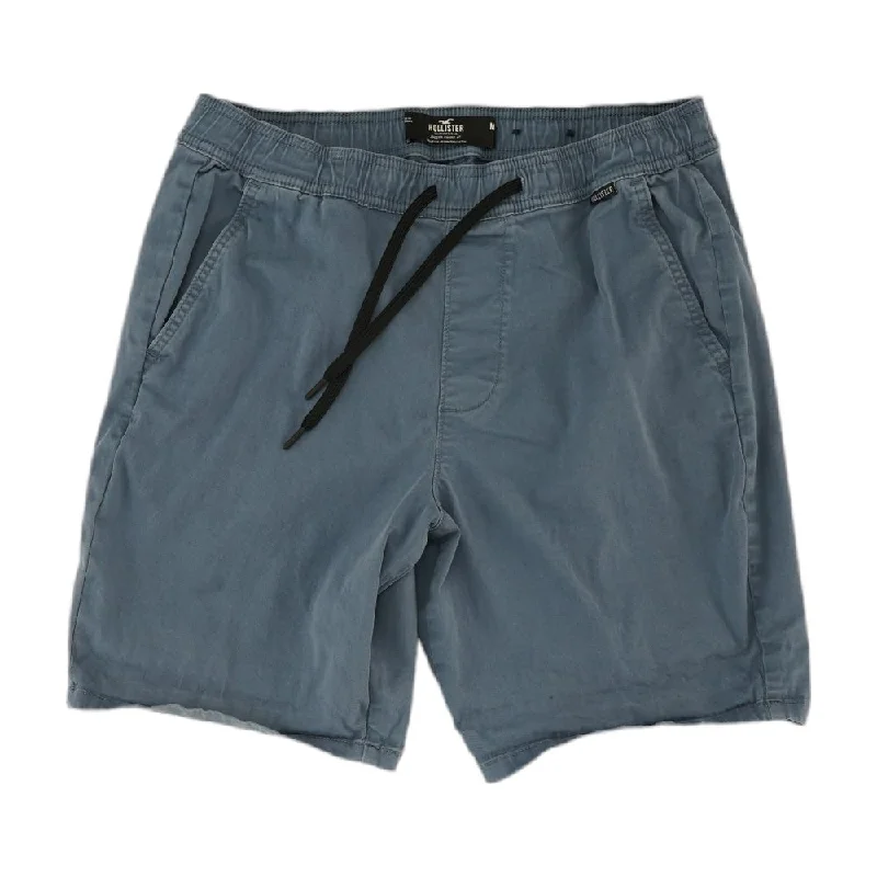 Men's Pants with Patch PocketsBlue Solid Chino Shorts