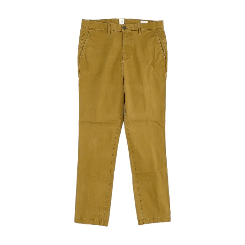 Classic Men's JeansBrown Solid Chino Pants