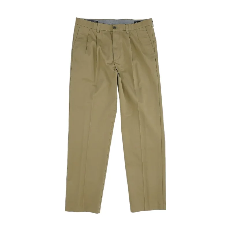 Men's Pants with Hidden PocketsBrown Solid Dress Pants