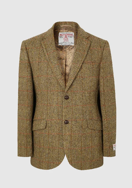 Men's Coats for Big and TallBucktrout Mustard Multi Harris Tweed Patrick Jacket