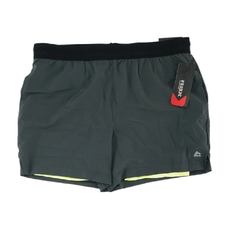 Men's Pants with Contrast StitchingGray Solid Active Shorts