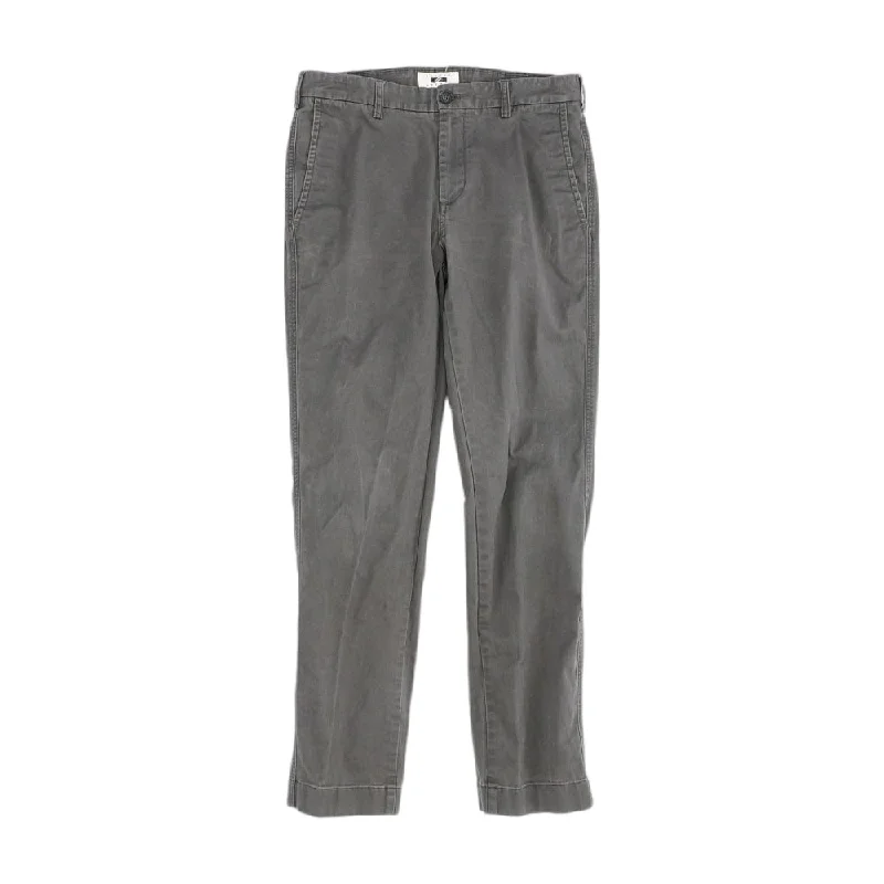 Warm Men's Fleece-Lined PantsGray Solid Chino Pants