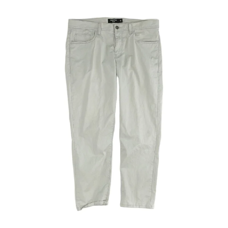 Men's Pants with Slant PocketsGray Solid Five Pocket Pants