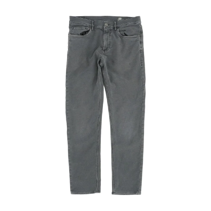 Men's Pants with Antimicrobial TreatmentGray Solid Regular Jeans