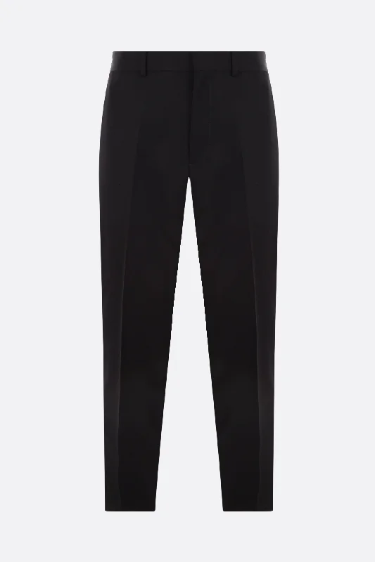 Men's Pants with Contrast Waistbandswool pants