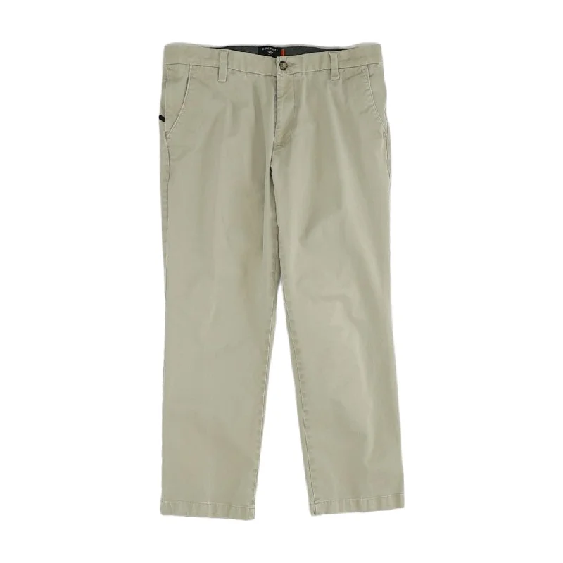 Men's Pants with Side PocketsKhaki Solid Chino Pants