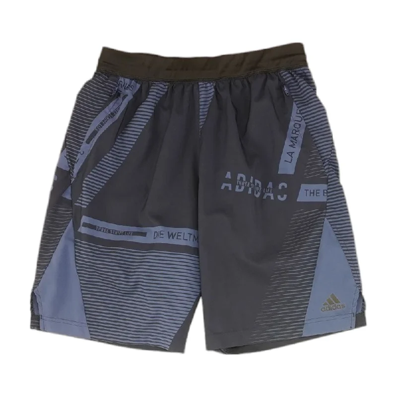 Men's Pants with Welt PocketsNavy Graphic Active Shorts