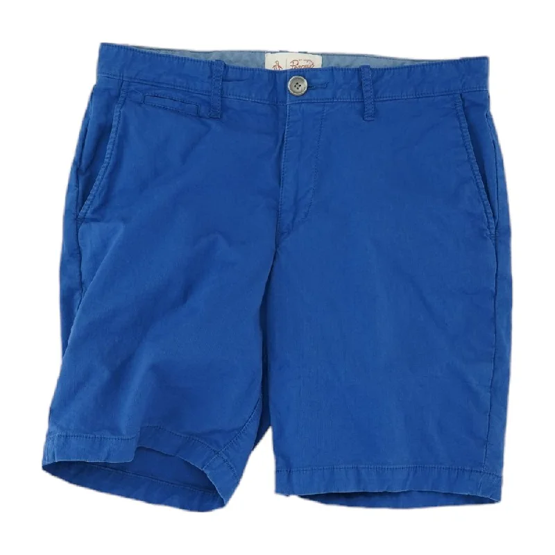 Men's Pants with Button-Down PocketsNavy Solid Chino Shorts