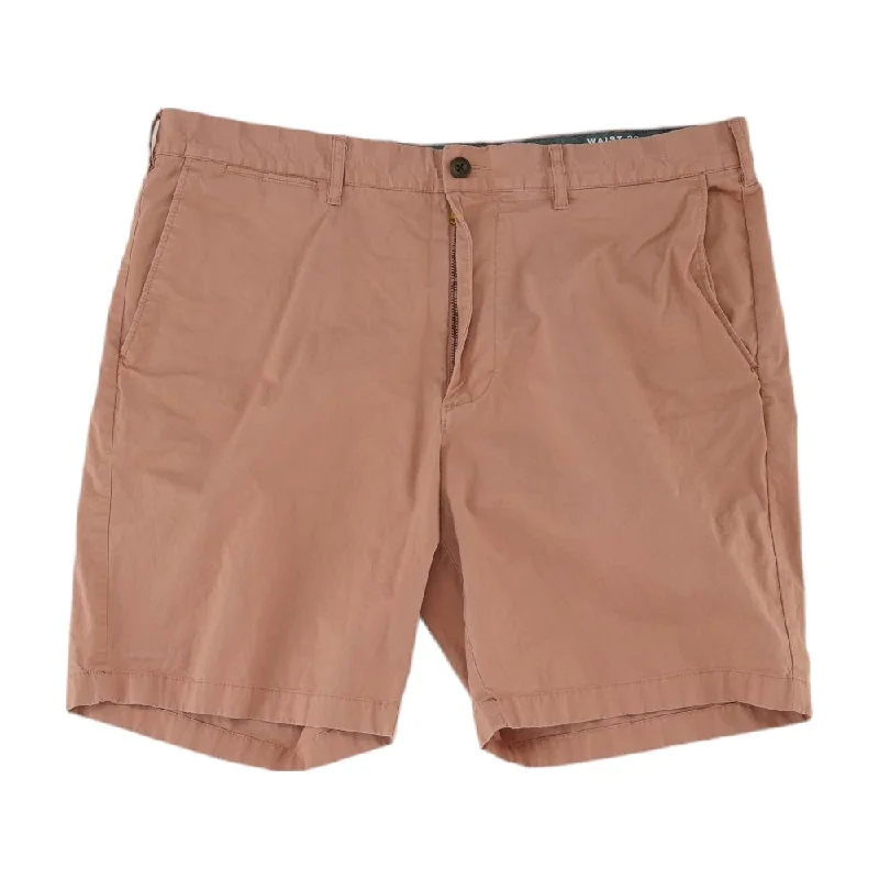 Men's Pants with Shallow PocketsPink Solid Chino Shorts