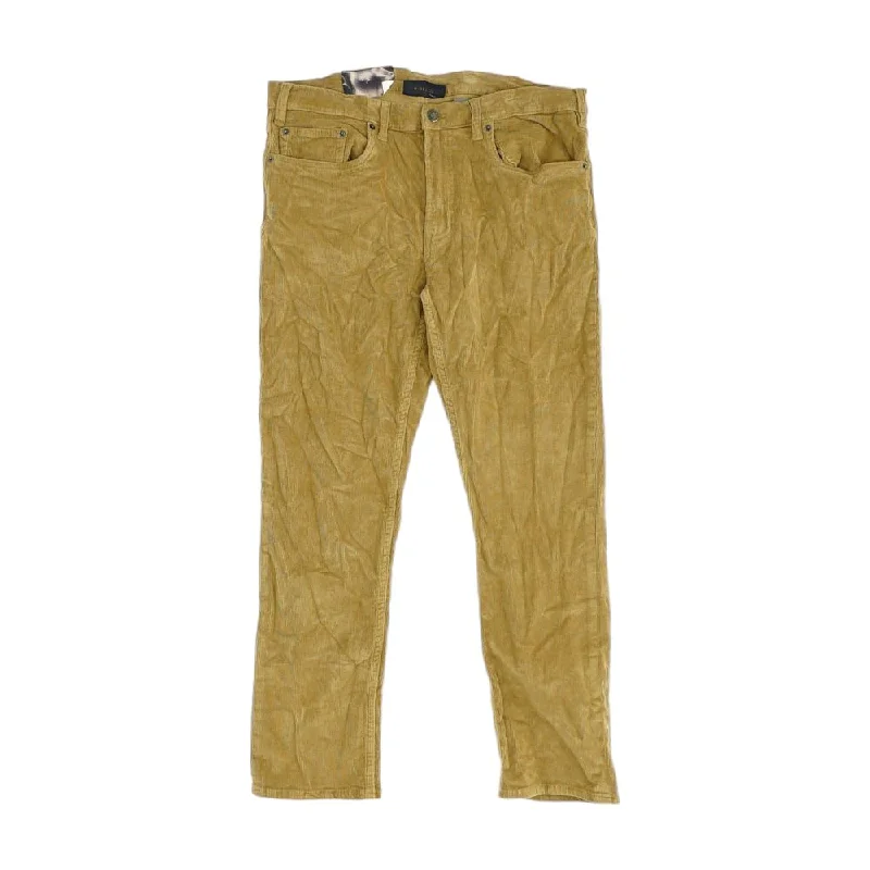 Casual Men's ChinosTan Solid Five Pocket Pants