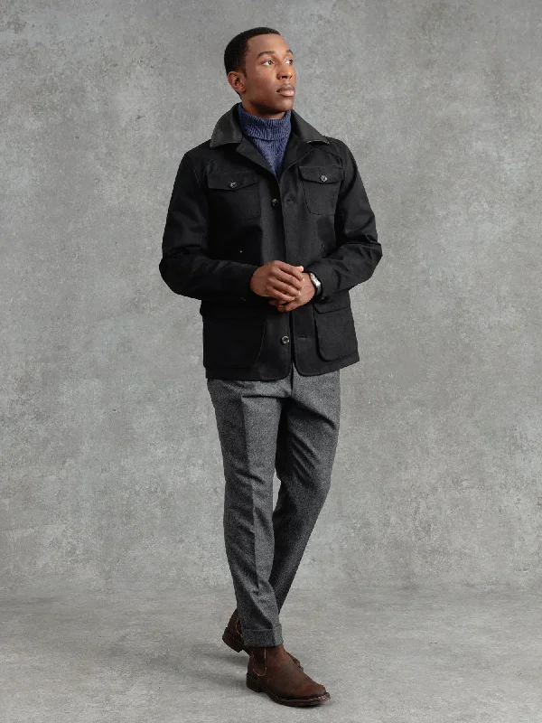 Men's Coats for WalkingThe Pocket Jacket - Ivory Black