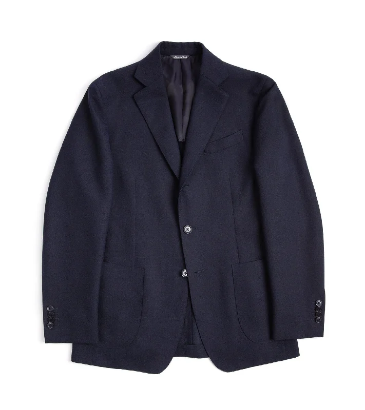 Men's Coats with Stretch FabricTrunk Wigmore Wool Fresco Suit Jacket: Navy