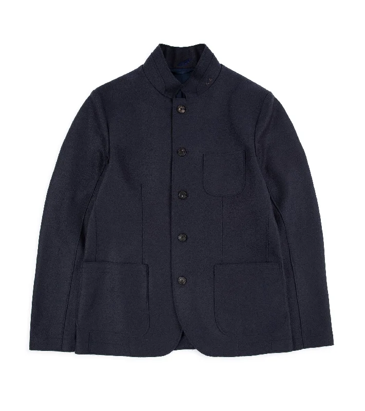 Men's Coats for WorkWeber + Weber Boiled Wool WW Travel Blazer: Ink Blue