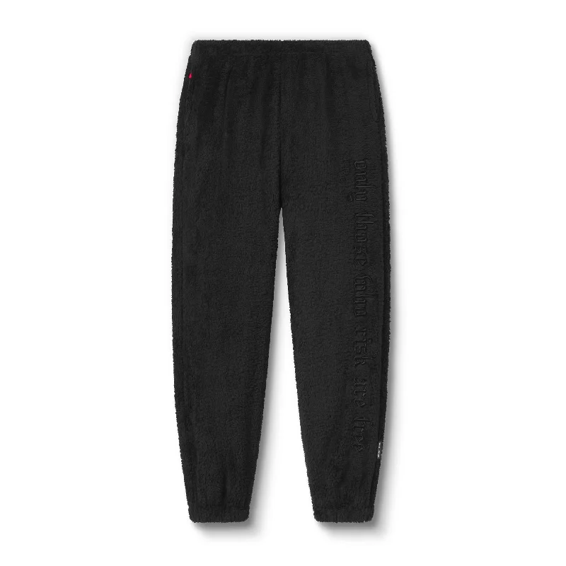 Men's Pants with Deep Pockets0692. Sherpa Recovery Sweats - Black/Black