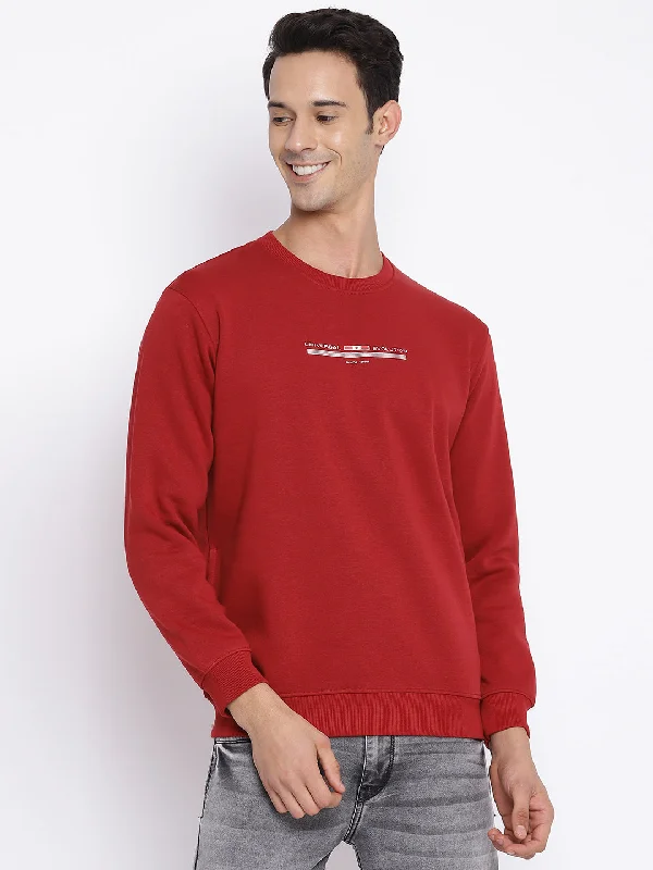 Quick-Drying Men's SportswearMen Red Sweatshirt