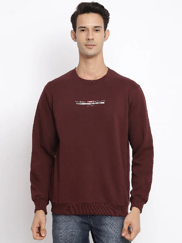 Ergonomic Men's SportswearMen Wine Sweatshirt