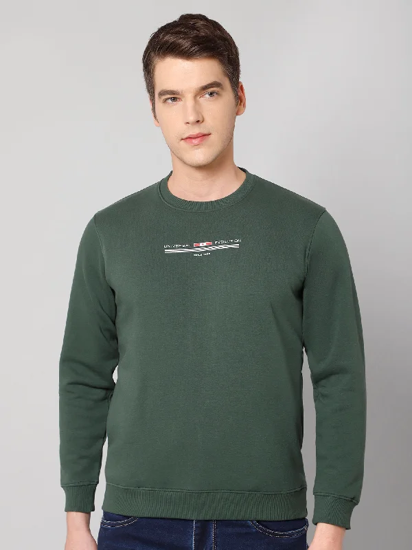 Warm Men's SportswearMens Green Sweatshirt