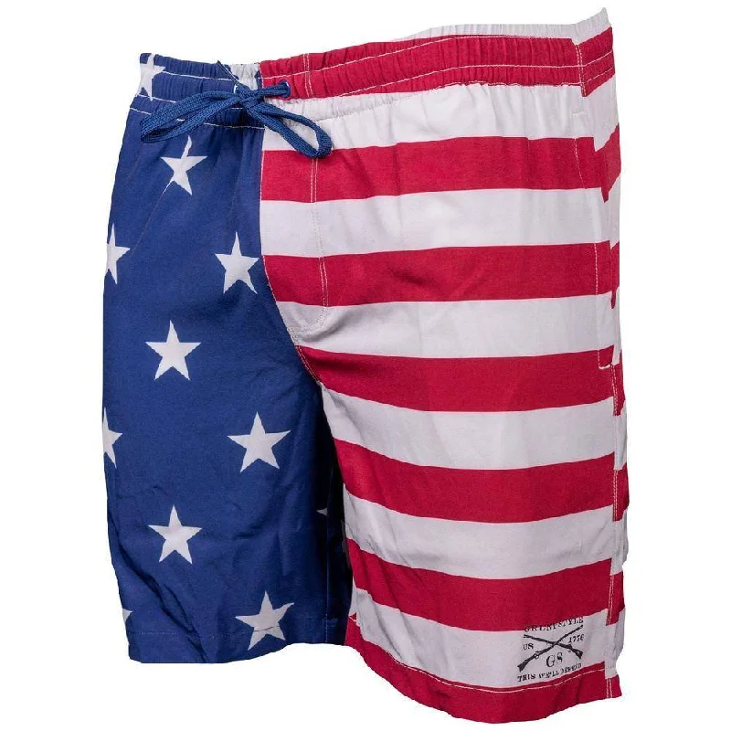 Men's Patterned Pants with Animal PrintsGrunt Trunks USA Flag