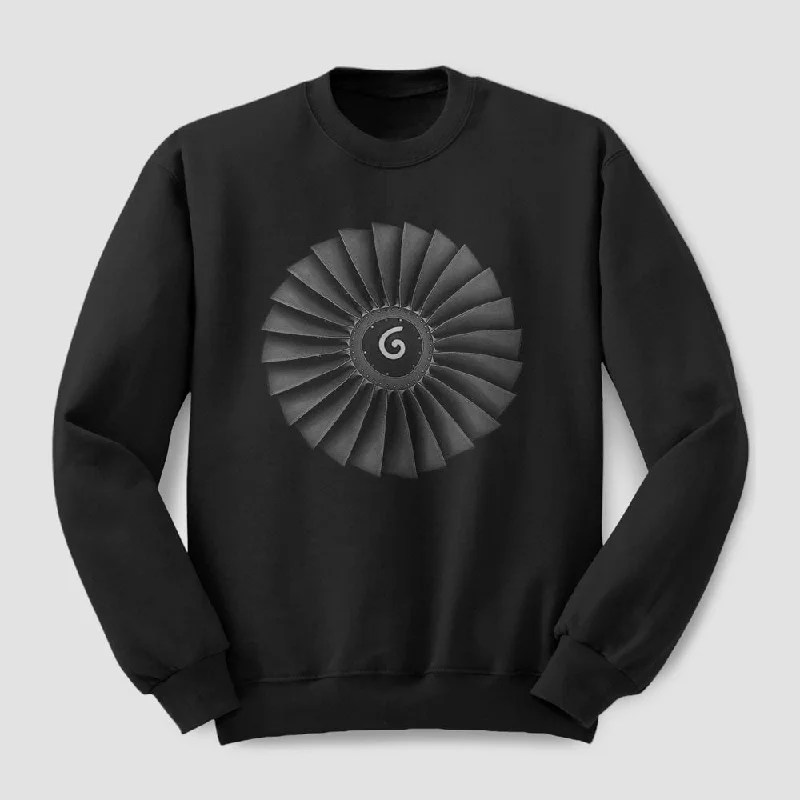 Customizable Men's SportswearJet Engine Fan Blades - Sweatshirt