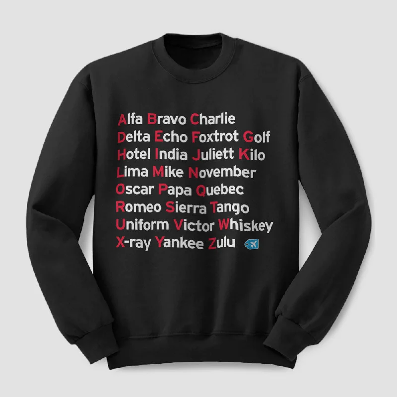 Long-Sleeve Moisture-Wicking Men's SportswearNATO Phonetic Alphabet - Sweatshirt