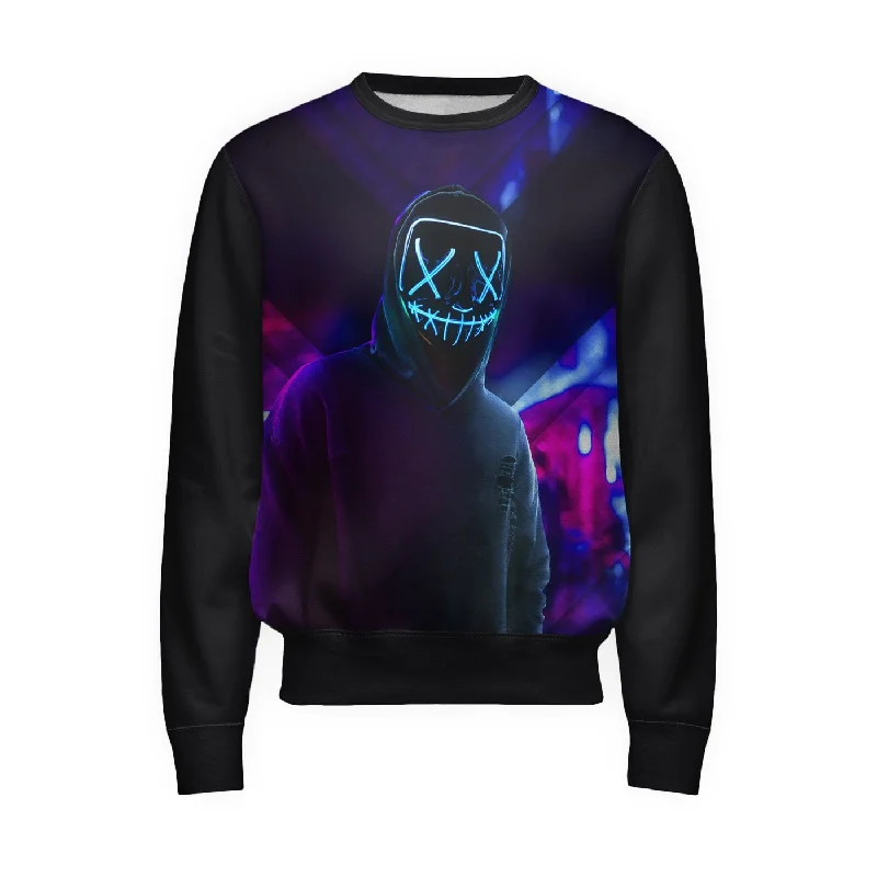 Customizable Designer Men's SportswearNeon Face Sweatshirt