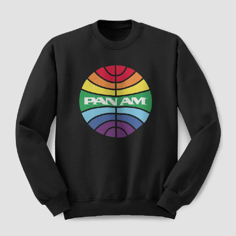 Quick-Drying and Stretchable Men's SportswearPan Am Logo Rainbow - Sweatshirt