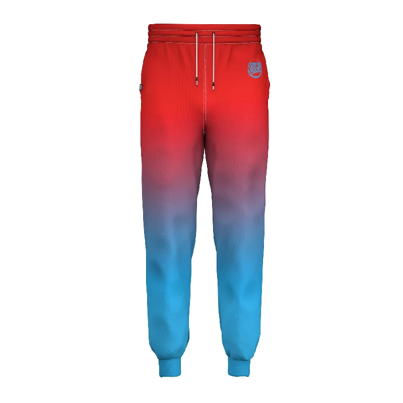 Men's Solid-Colored Pants for VersatilityRed Blue Sweatpants