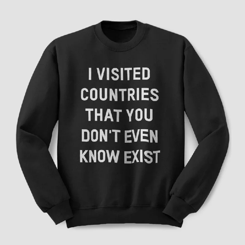 Modern Casual Men's SportswearVisited Countries - Sweatshirt