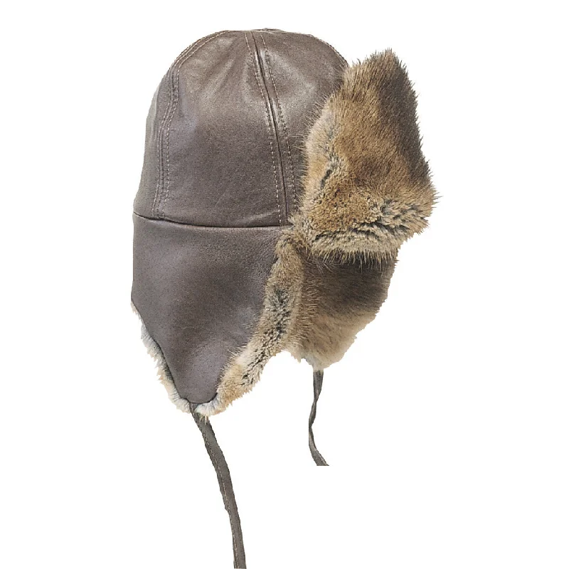 Muskrat Fur Aviator Hat