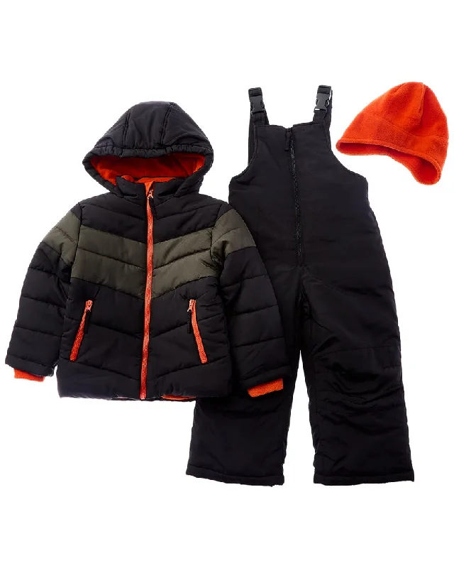 Rothschild Kids Two-Tone Chevron Snowsuit & Hat