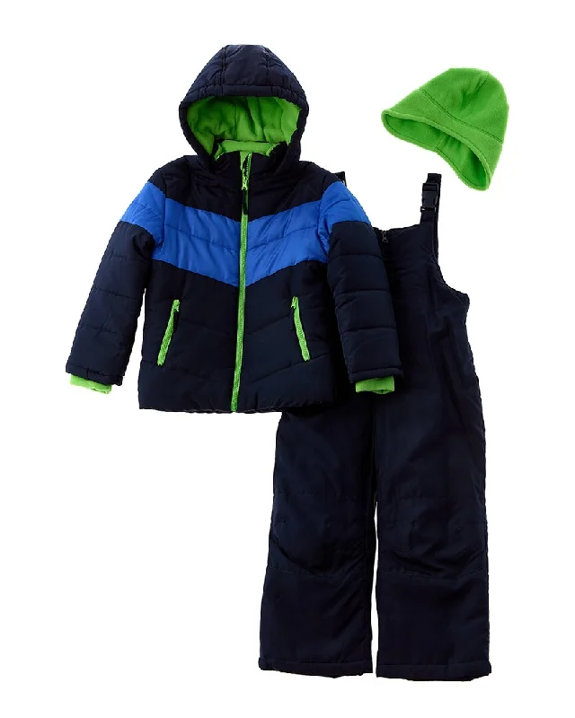 Rothschild Kids Two-Tone Chevron Snowsuit & Hat