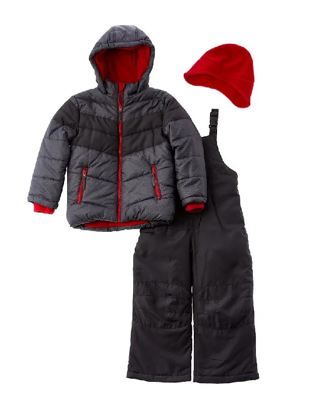 Rothschild Kids Two-Tone Chevron Snowsuit & Hat