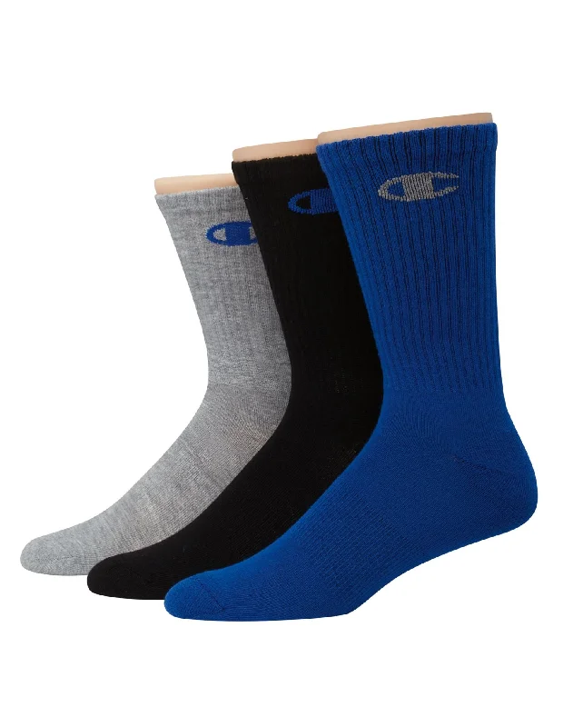 Champion Mens Performance Crew Socks 3-Pack