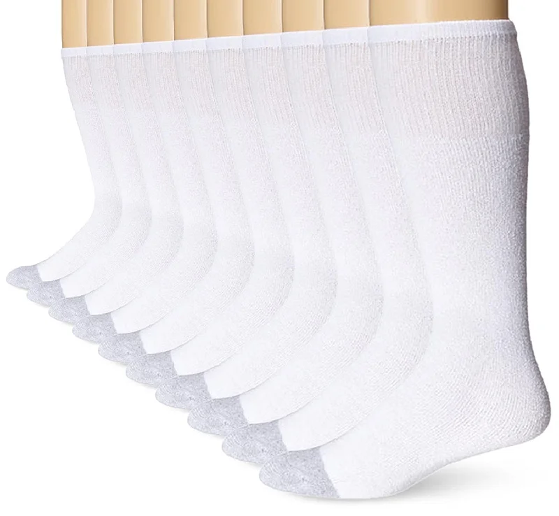 Fruit of the Loom Men`s Core Value 10 Pack Over the Calf Socks