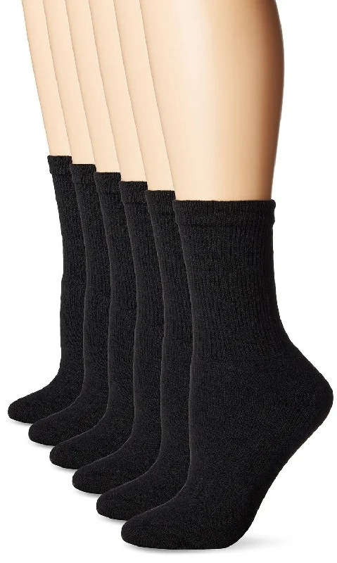 Fruit of the Loom Womens Core 6-pack Cushioned Crew Socks