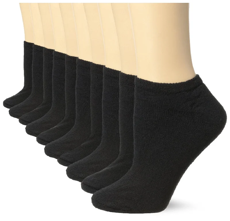 Fruit of the Loom Womens Value 10 Pack No Show Socks