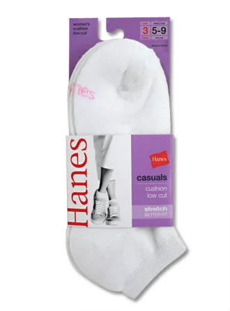 Hanes Casuals Cushioned Low-Cut Women's Socks 3 Pairs