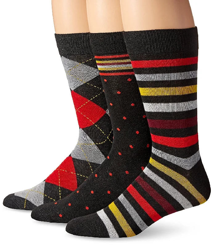 Black/Red Stripes/Mini Dots