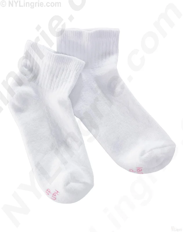 Hanes Sport Women's Ankle Socks Extended Size 6 Pairs