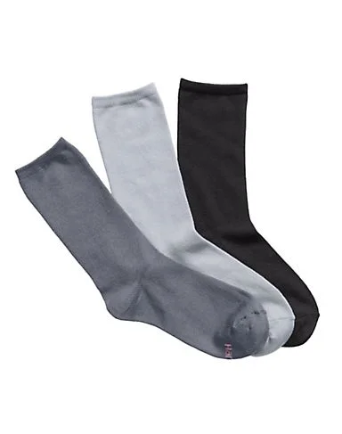 Hanes Women`s ComfortSoft Crew Socks 3-Pack