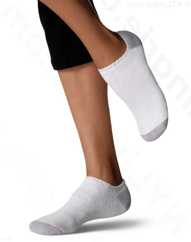 Hanes Women's Athletic No-Show Socks 6 Pairs