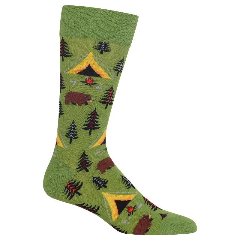 Hot Sox Mens Bear Tent Socks