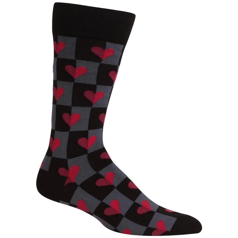 Hot Sox Mens Half Hearts Socks