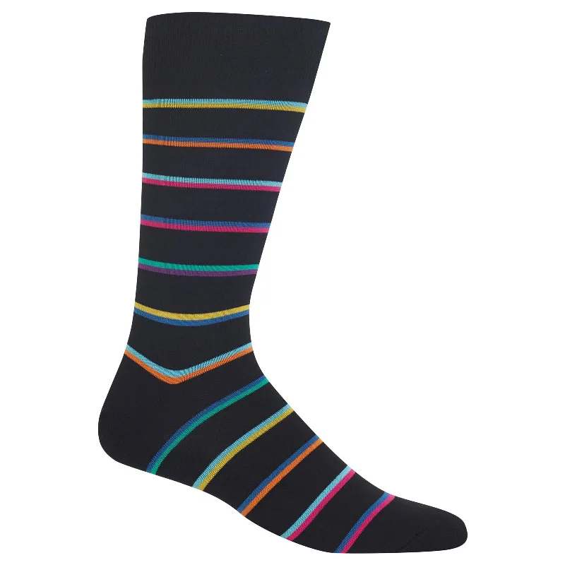 Hot Sox Mens Ribbon Multi Stripe Socks