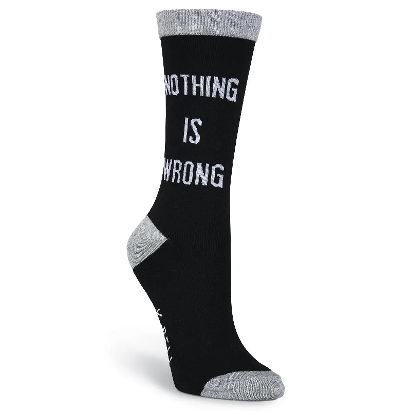 K. Bell Womens Nothing Is Wrong Crew Socks