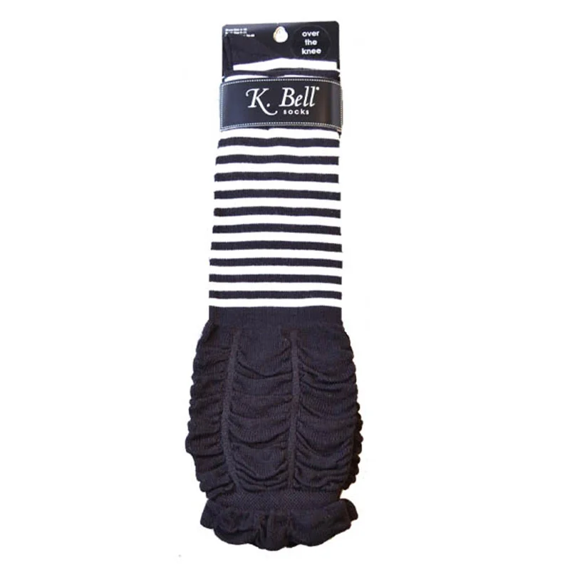 K. Bell Womens Over the Knee Socks with Rouched Top