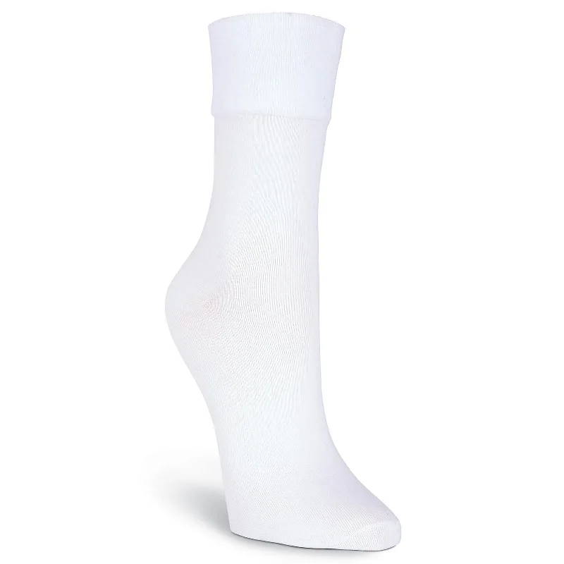 K. Bell Womens Relaxed Top Crew Socks - Extended Size